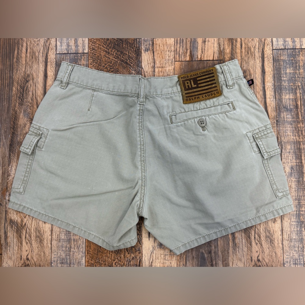 Classic Polo Jeans Co. Ralph Lauren Women’s Cargo Shorts with Flag Patch, Size 2